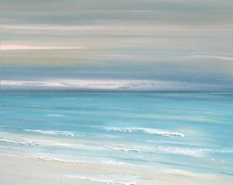 Strand Meer Kunst Malerei Kunstdruck abstrakt von