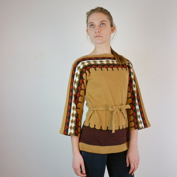 Bohemian Vintage Sweater / Tribal Bohemian by jessjamesjake