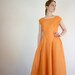 1950s Dress - 50s Dress - Tangerine Day Dress