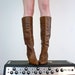 Leather Boots - Vintage Boots by Maria Pia - Size 7.5 / 38