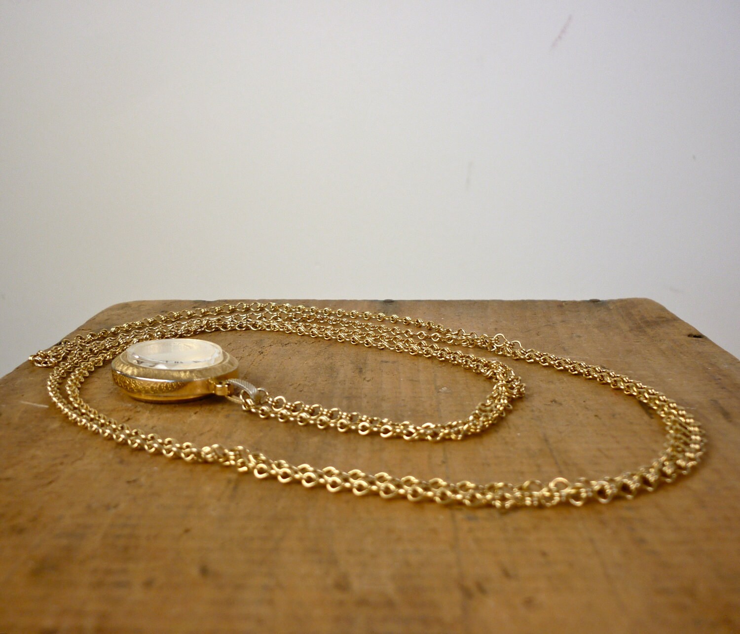 Pocket Watch Necklace Saxony Swiss Made Watch Necklace