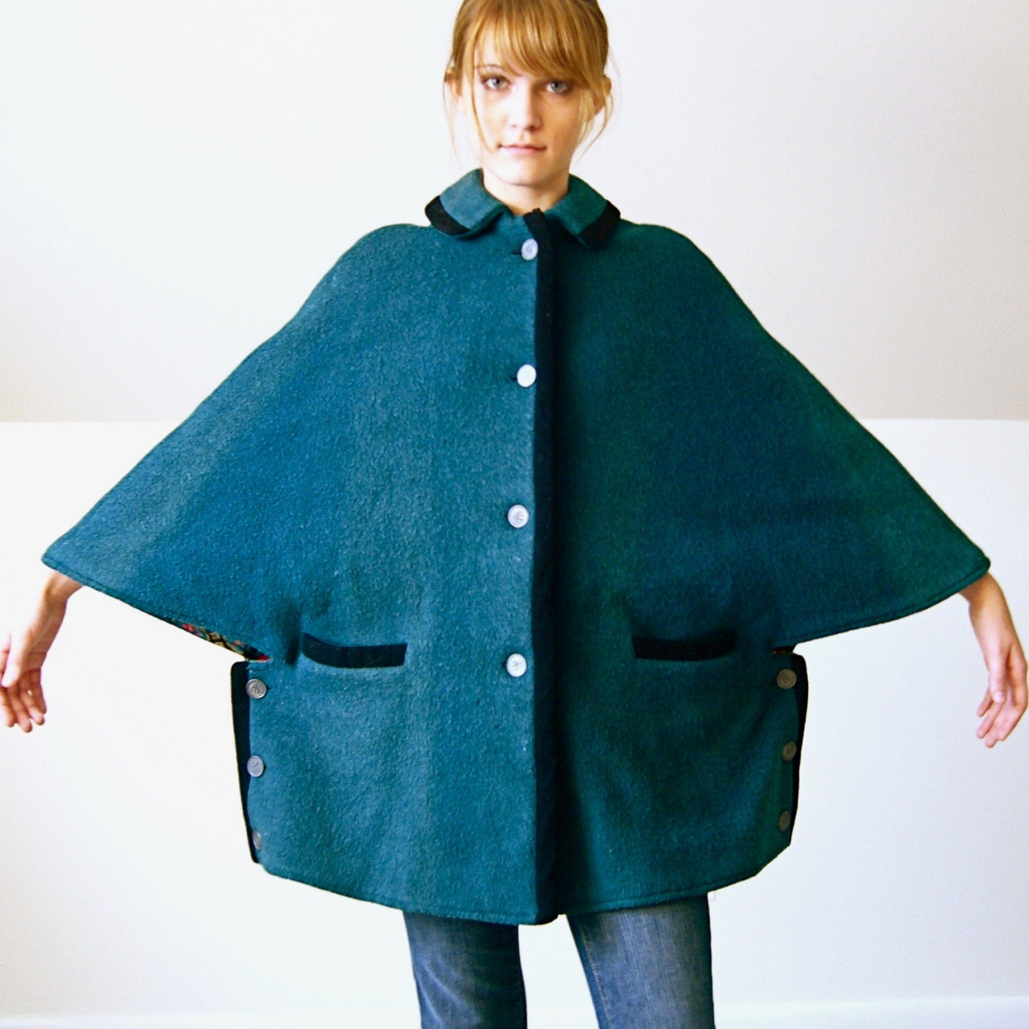 Rare Loden Wool Cape by jessjamesjake on Etsy