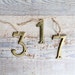 Vintage Brass Number Tag