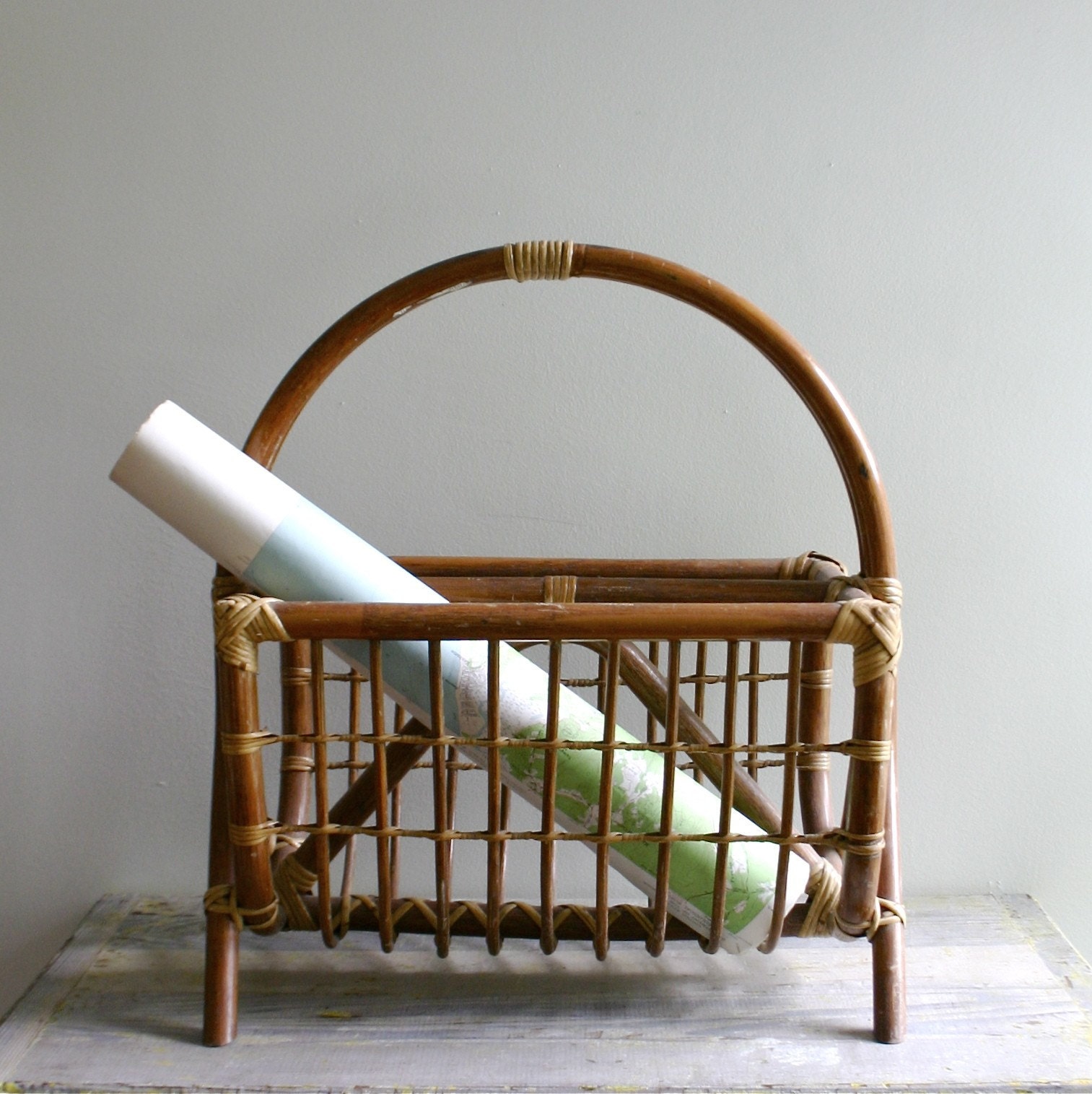 Bamboo Magazine Rack