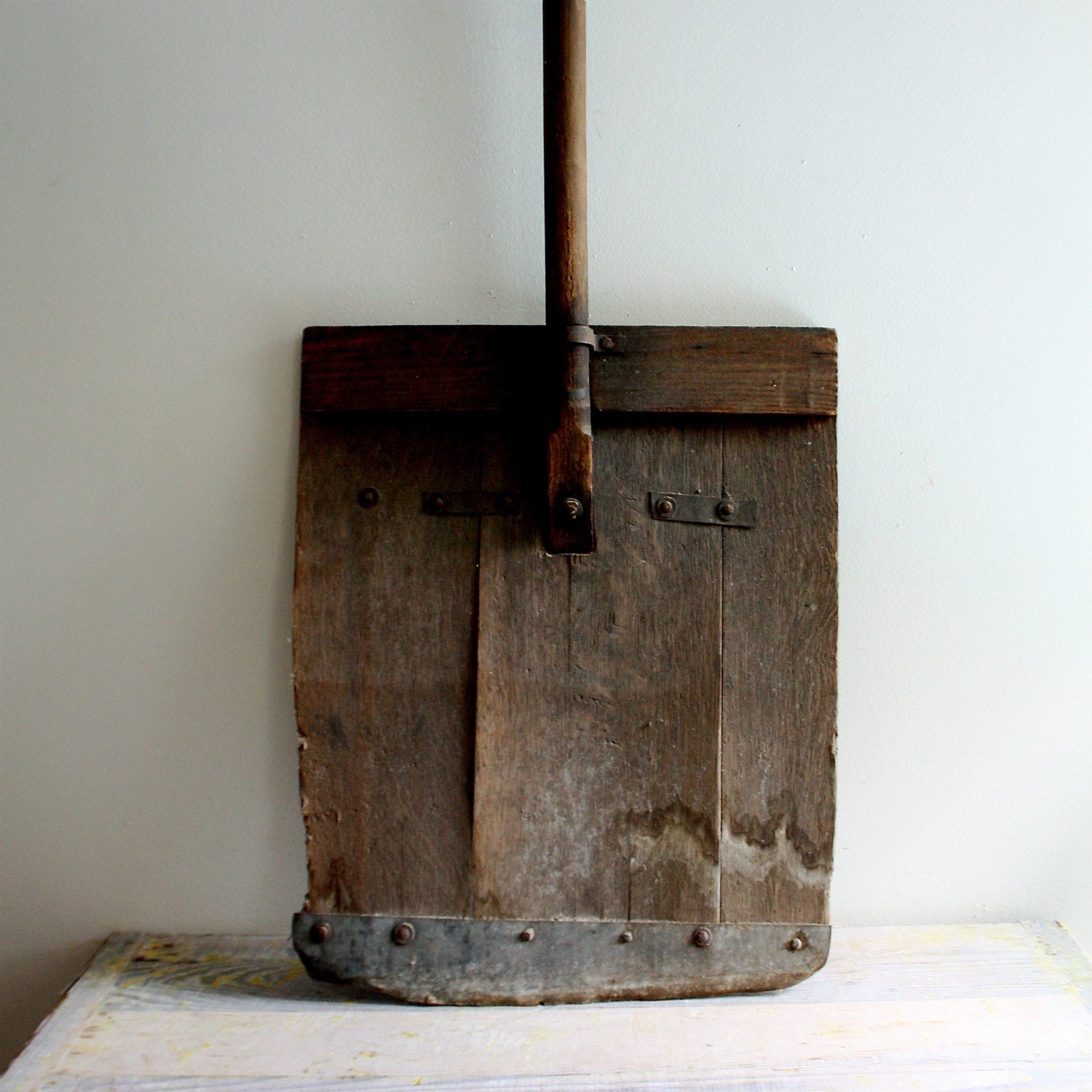 Huge Primitive Wood Snow Shovel