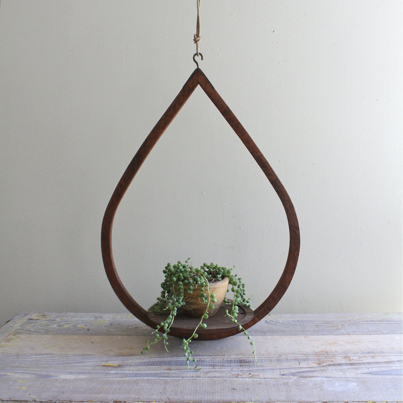 Vintage Hanging Teardrop Planter