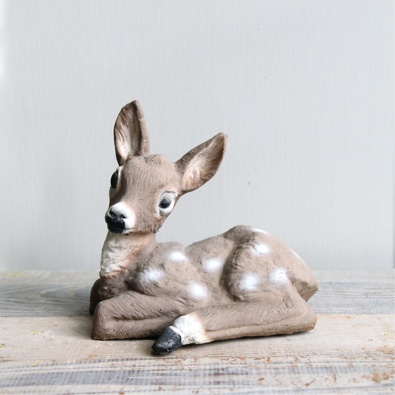 RESERVED Vintage Deer Cement Garden Ornament