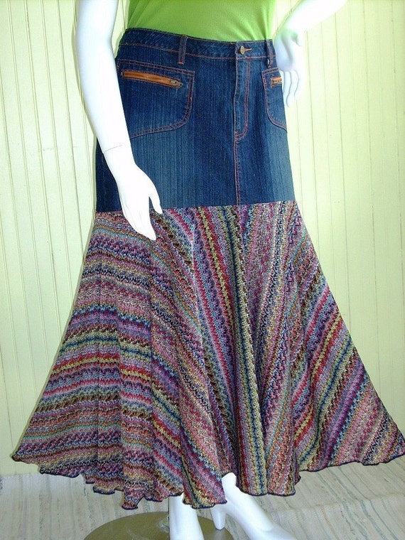 Plus Size Long Denim Skirt Size XXL 20-22 by Brendaabdullah