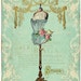French Mannequin Corset Rose...Giclee Collage Print
