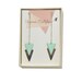 Double triangle silver earrings mint enamel