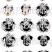 4x6 - MINNIE ZEBRA - Adorable Wild Minnie Inspird Images - One Inch Bottlecap Digital Collage Image Sheet