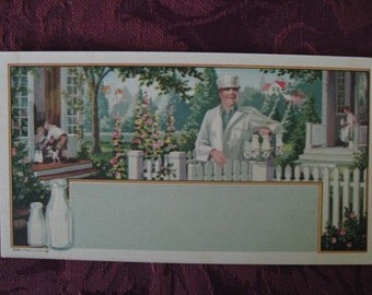 The Milkman Did It ANTIQUE Fountain Pen INK BLOTTER