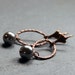Gray Pearl Earrings - Copper Leverback Earrings - clearance sale