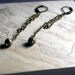 Southwestern Jewelry : Dangle chain earrings with landscape jasper, leverback