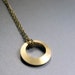 Simple Brass Necklace, Simple Everyday brass pendant Necklace