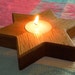 Star Wooden Tea Light Candle Holder