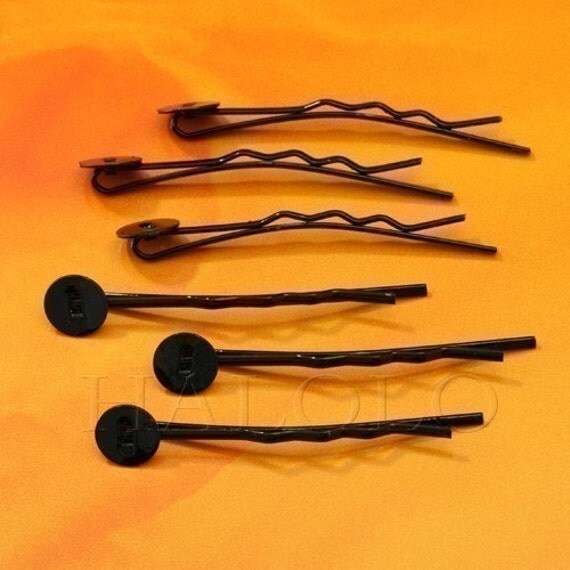 Items similar to Sale 20pcs black curved bobby hair pins hair clip