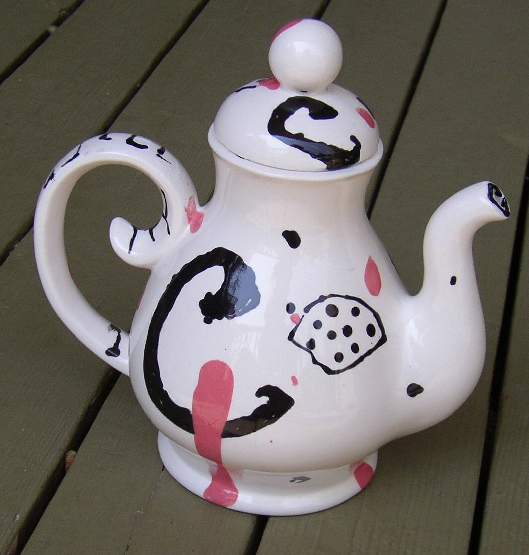 Teapot set ceramic teapot ceramic cups tea pot set white red