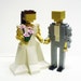 Custom LEGO Bride and Groom Wedding Cake Topper