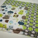 Modern Owls in Geometric Lime Baby Crib Blanket 27 x 28 MADE TO ORDER