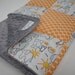 You Are My Sunshine Elephant Orange and Grey Minky Blanket 32 x 32 MADE TO ORDER