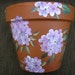 Hydrangeas Flower Pot Hand Painted Hydrangeas Clay Flower Pot
