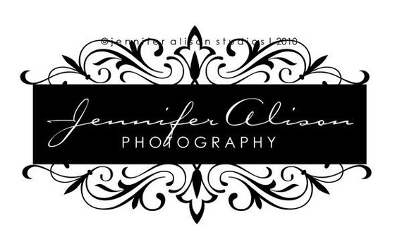 Items similar to Premade Damask Business Logo Design and Watermark on Etsy