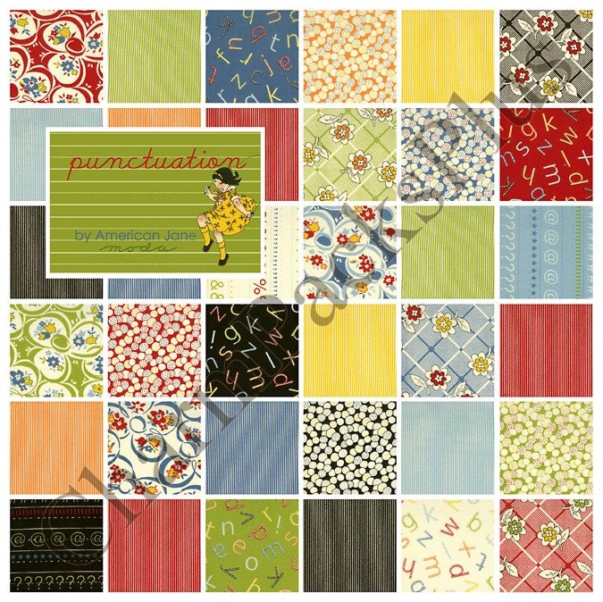 PUNCTUATION Moda Charm Pack 5-inch Quilt Fabric Squares