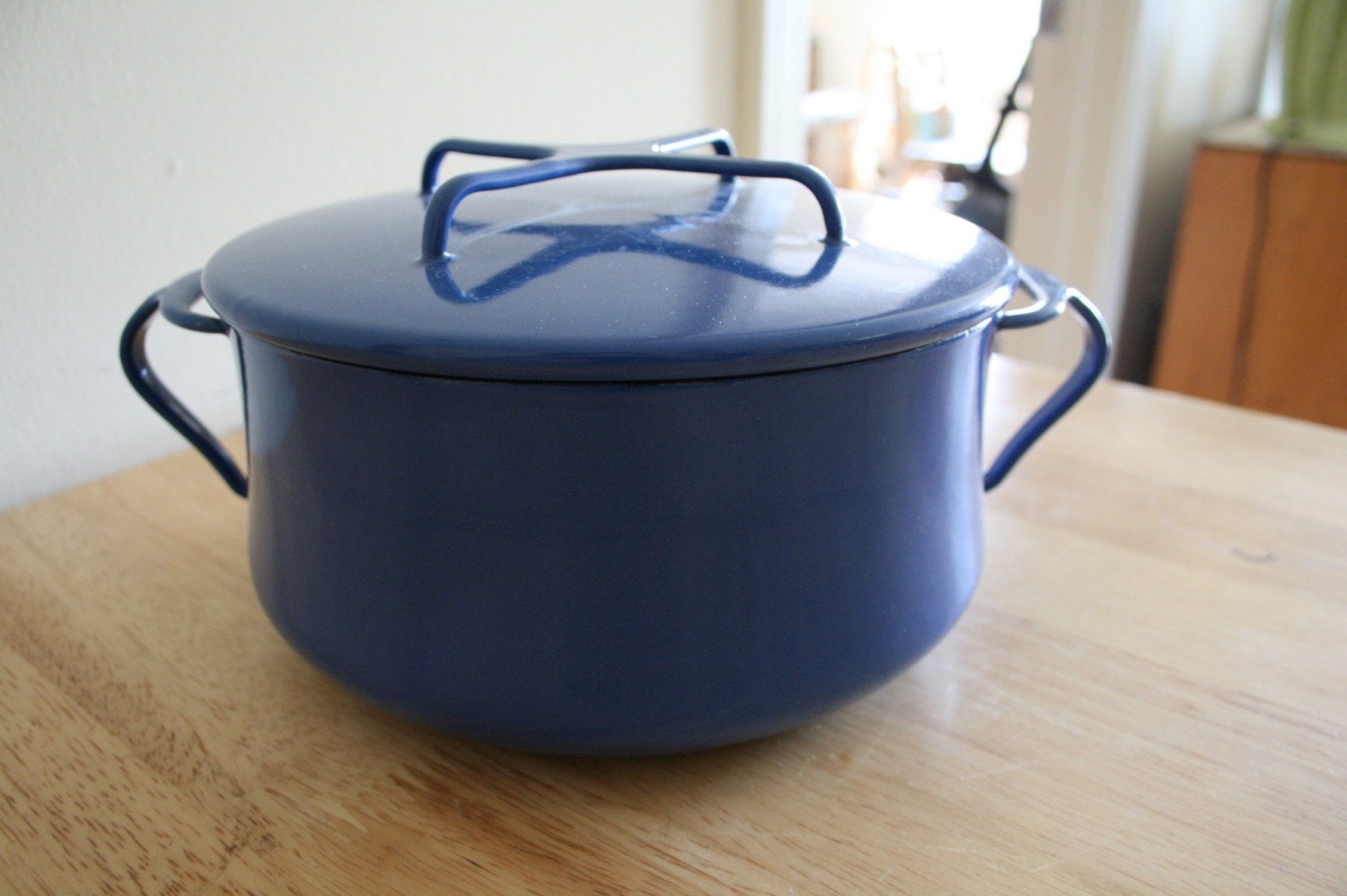 Blue Dansk Enamel Pot