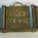 RESERVED Vintage Paperweight Suitcase Brass Pen Holder Desk Accessory