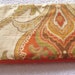 Gold orange purse, fabric purse, zippered purse, fashion accessory, womens accessory