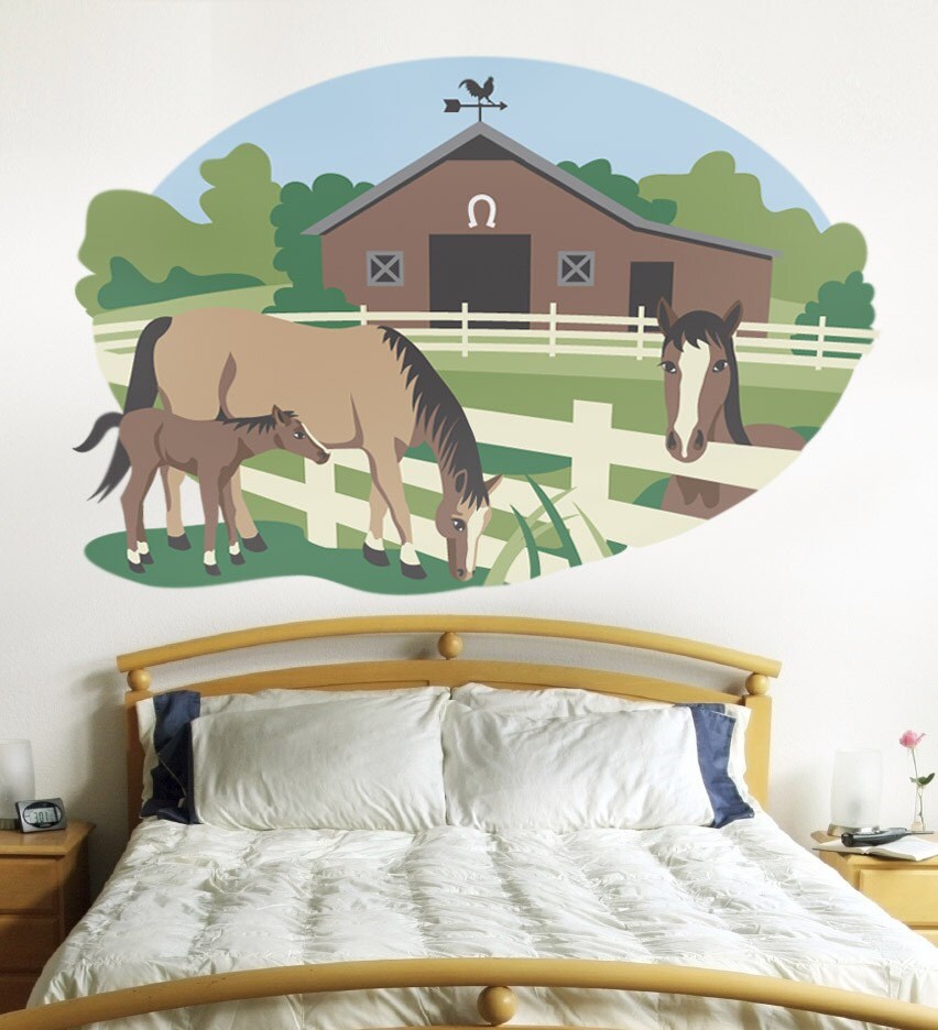 Wall Murals for Kids Rooms Horse Mural Paint by Number Do