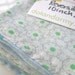 Set of 6 Light Blue and Green Reversible Cloth Napkins Made from Vintage Fabrics- 10 inch