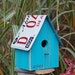 Birdhouse - Caribbean Blue Peace Sign