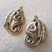 Lily Flower Drops in Antique Gold finish Left and Right facing