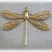 resv for Chimi55 Raw Brass DragonFly Stamping 1 Pair 1 Ring Large Size 07052-1R