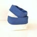 Bread basket bistro style in white and blue Set x 2