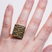 Curcuit Breaker Recycled Scrabble Game Tile Adjustable Ring by Squishy Sushi