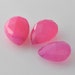 Pink Chalcedony Pear Briolettes Qty 3, 10 to 12mm