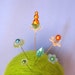 A Garden Of Stick Pins - Gold, Green, And Blue - Set of 6 - Gift Under 10