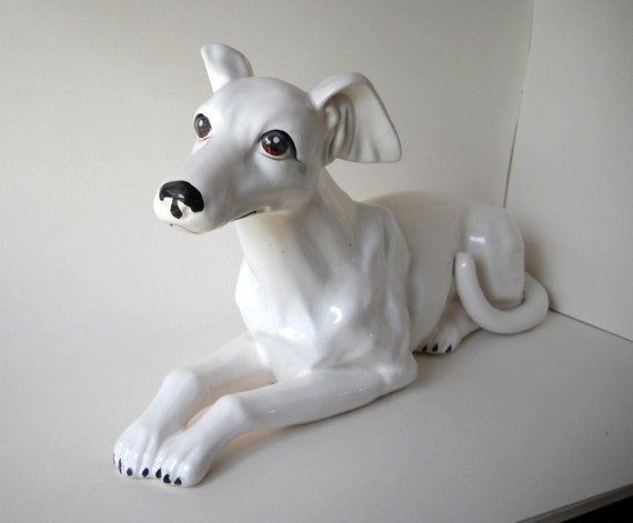 vintage ceramic dog figurine