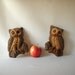Vintage Owl Figures Wall Hangings Kitsch Decor Bird Nature Rustic Decor Forest Creatures Man Cave