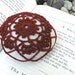 RESERVED for Lois - White River Stone with Red Crochet from Nice France Paperweight No. 004