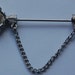 Vintage Silver Tone Skeleton Key Stick Pin Setting mtl278