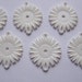 Vintage White Daisy Flower Connector Beads x6 bds357