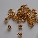 Vintage Gold Plated 4 Wavy Prong Bell Caps mtl112F