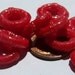 Vintage Red Plastic Life Preserver Beads Charms Nautical bds045