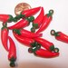 Vintage Plastic Chili Pepper Charms Hot Stuff chr001