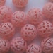 Vintage Plastic Filigree Baby Pink Beads bds056A