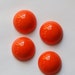Vintage Opaque Orange Domed Glass Cabochons 15mm cab705T